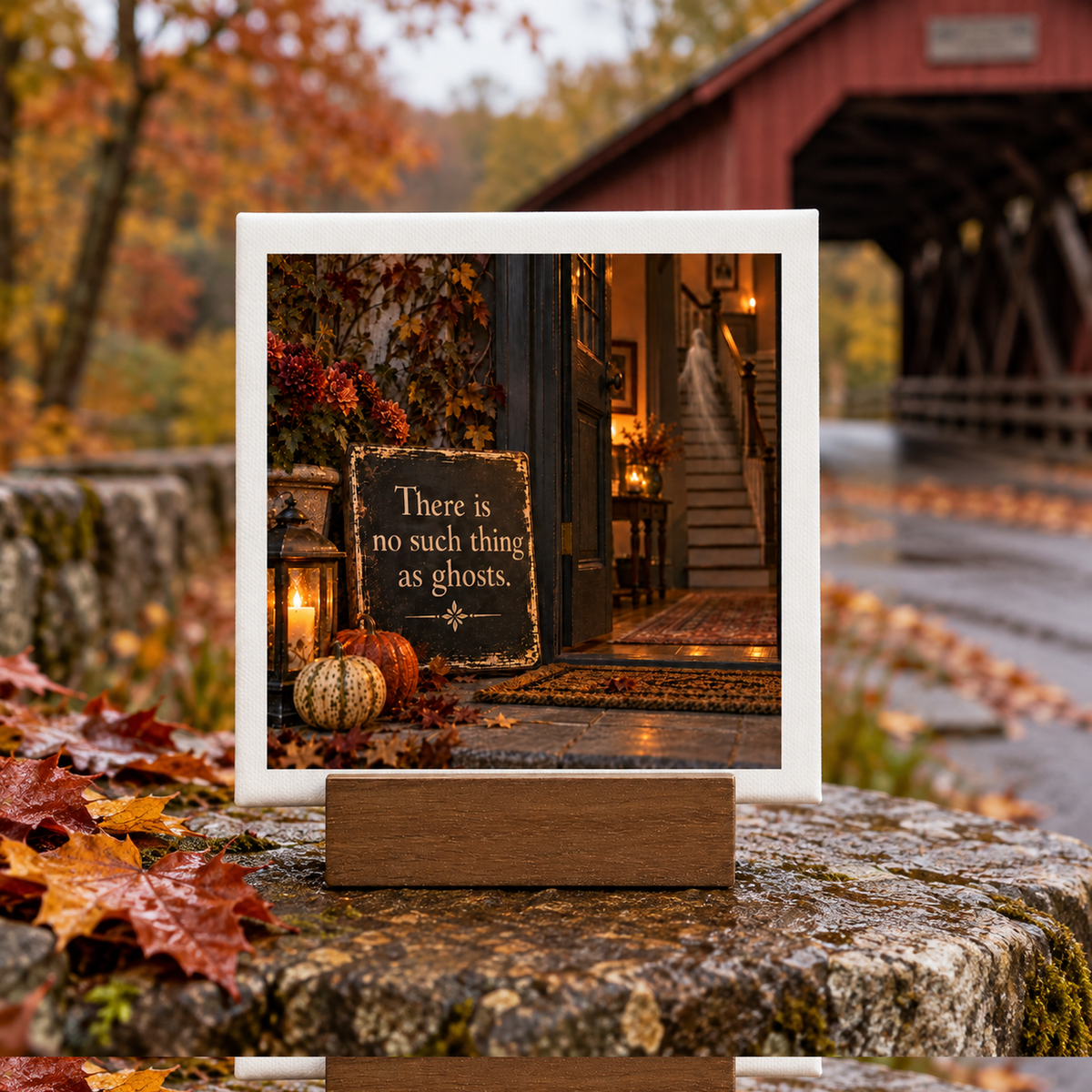There Is No Such Thing as Ghosts Mini Canvas Sign