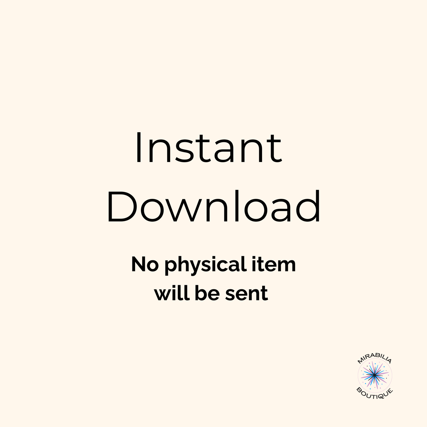 Text on a light background reads: "Instant Download. No physical item will be sent." Bottom right: Mirabilia Boutique logo. The Wintering Well Microbook for Quiet, Reflective Seasons is perfect for those seeking inner restoration.