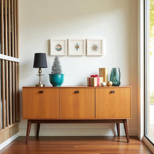 Vintage Sparkle: A Mid-Century Christmas Art Trio