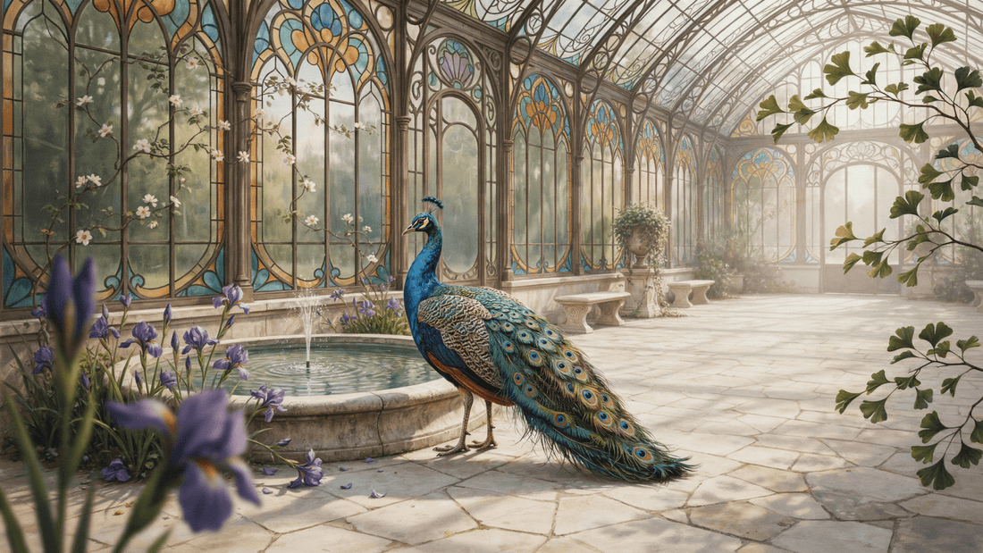 Welcome to Gilded Reverie: Where Light, Art and Peacock Gardens Meet