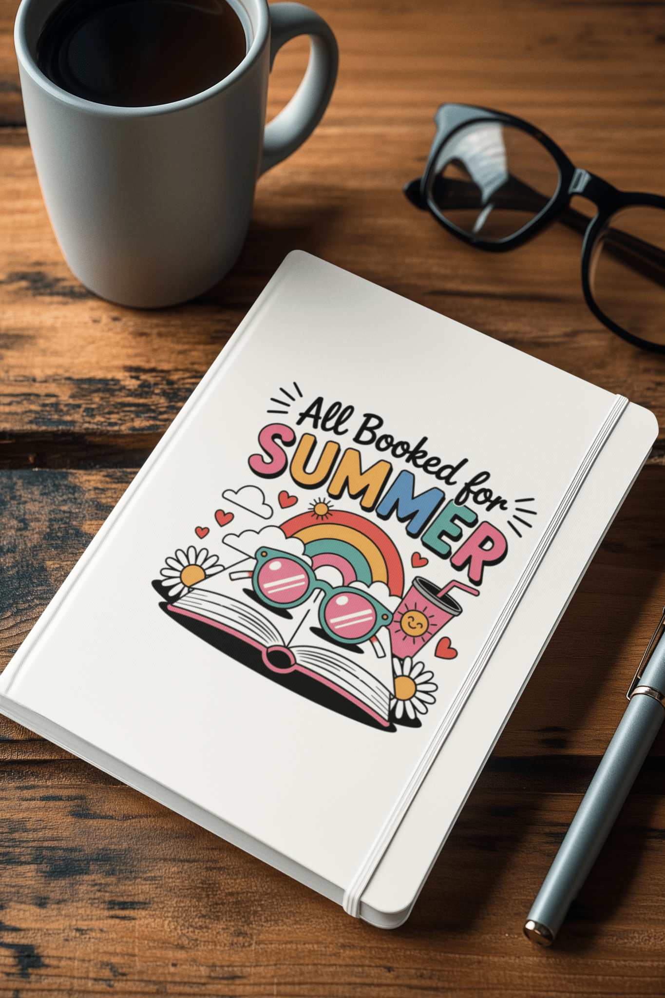 The "All Booked for Summer Journal" by Mirabilia Boutique features a playful cat and book cover—an ideal, cute stationery gift for bookworms who love tracking summer reads. Perfect for your desk or as a thoughtful present.