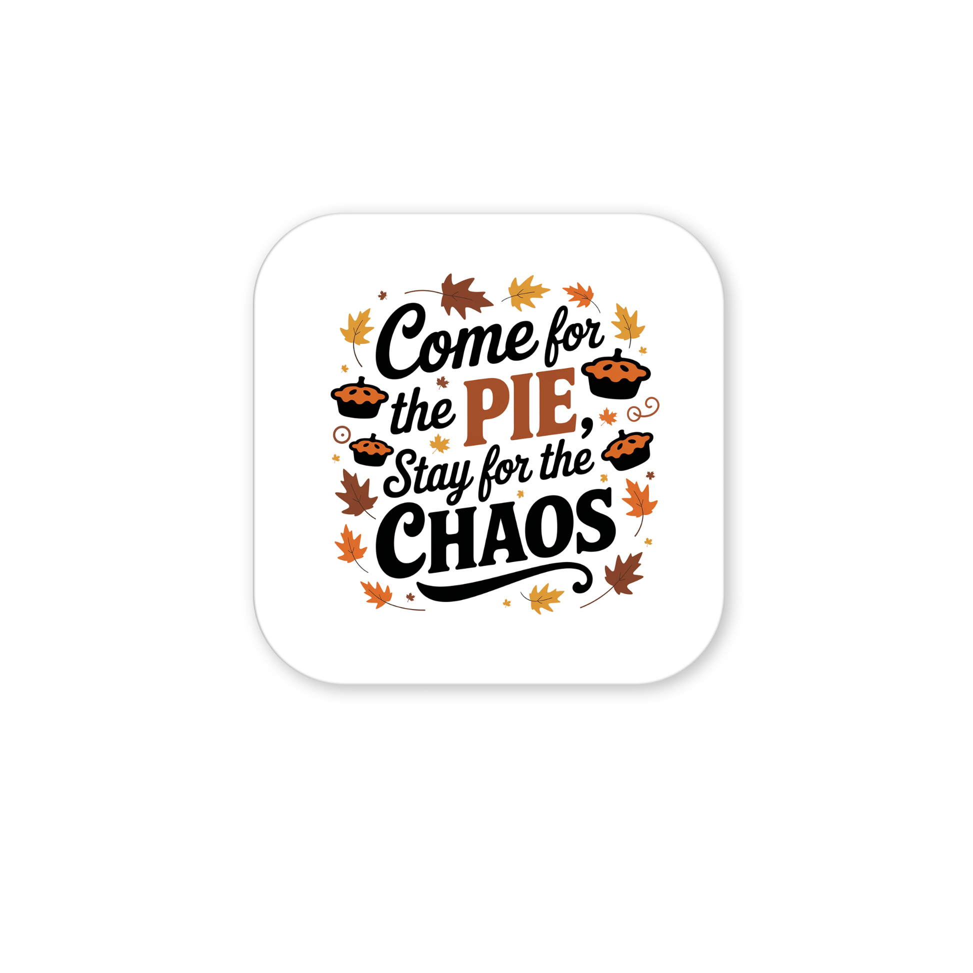 Add festive flair with Mirabilia Boutique’s Pie & Chaos Fall Fridge Decor! This playful Thanksgiving magnet features autumn leaves and pies, plus bold “PIE” and “CHAOS”—a fun gift or seasonal accent for your home.