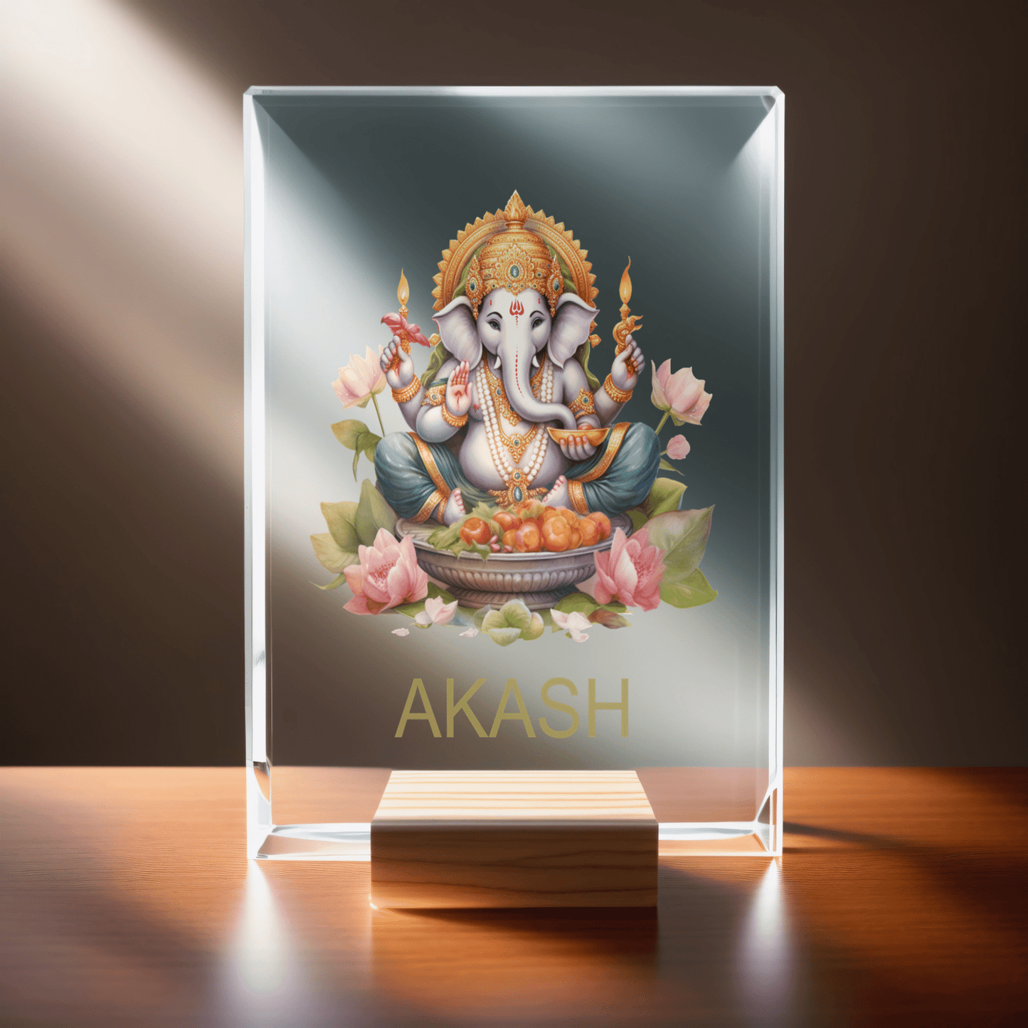 The Mirabilia Boutique Personalized Ganesh Night Light for Kids is a custom UV printed Ganpati lamp with your child's name, perfect as a Diwali gift for children and families seeking a spiritual touch.