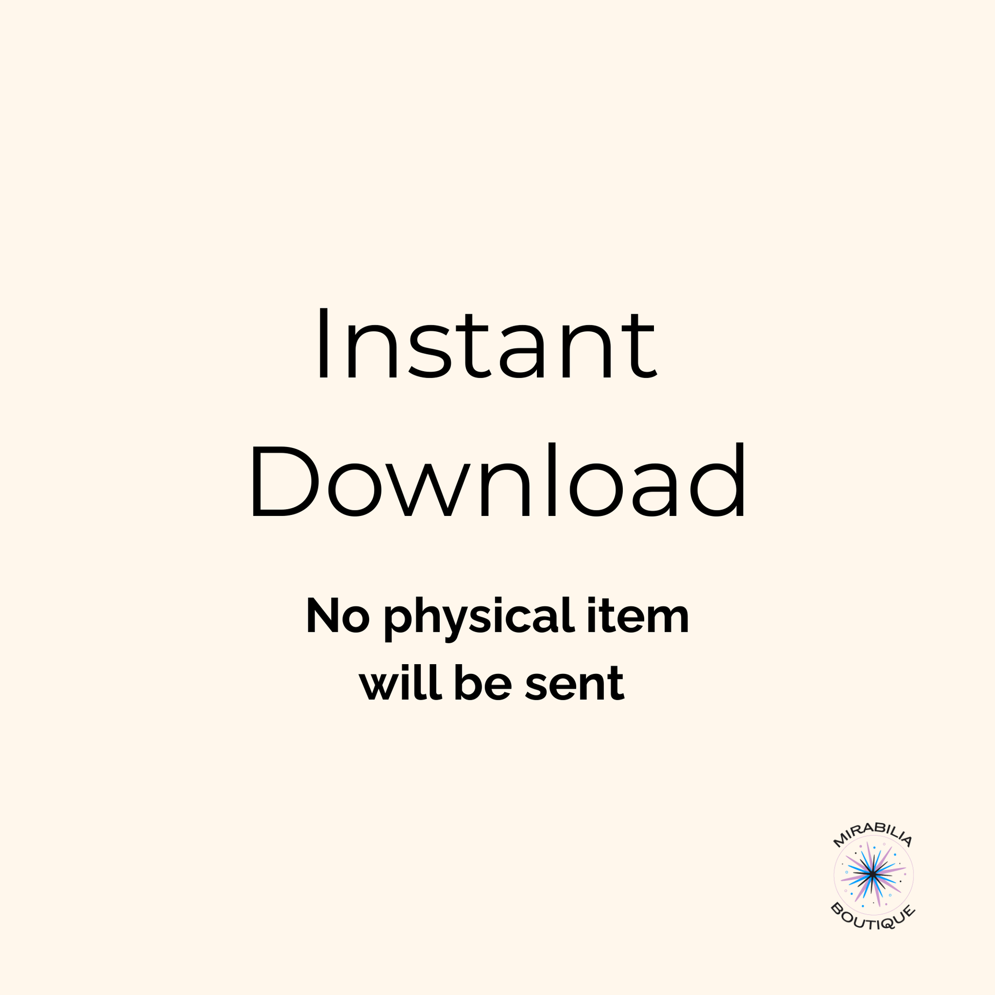 Text on a light background reads: "Instant Download. No physical item will be sent." Bottom right: Mirabilia Boutique logo. The Wintering Well Microbook for Quiet, Reflective Seasons is perfect for those seeking inner restoration.