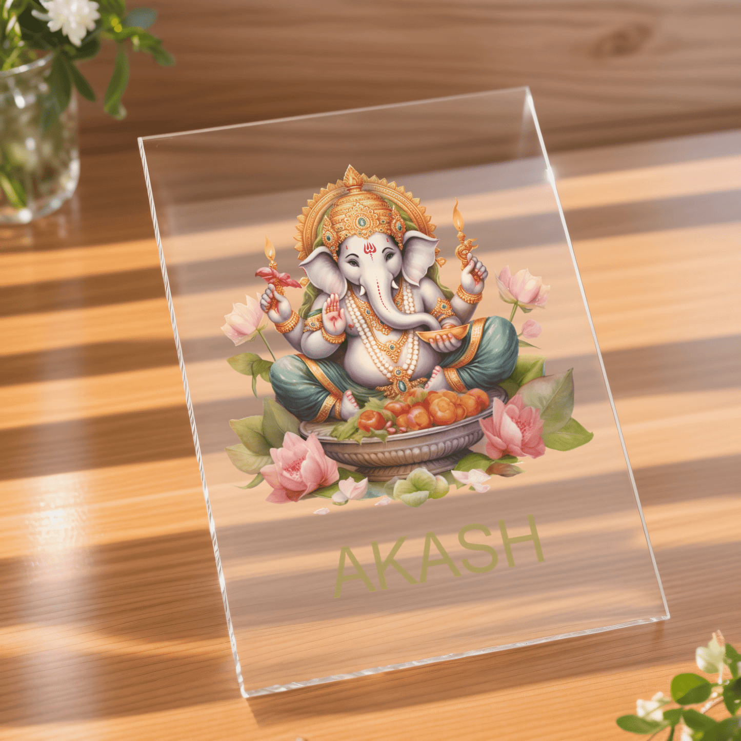 The Personalized Ganesh Night Light for Kids by Mirabilia Boutique is a custom UV printed Ganpati lamp with your child’s name, making it a thoughtful Diwali gift for children and families. Perfect for bedside tables or near flower vases.