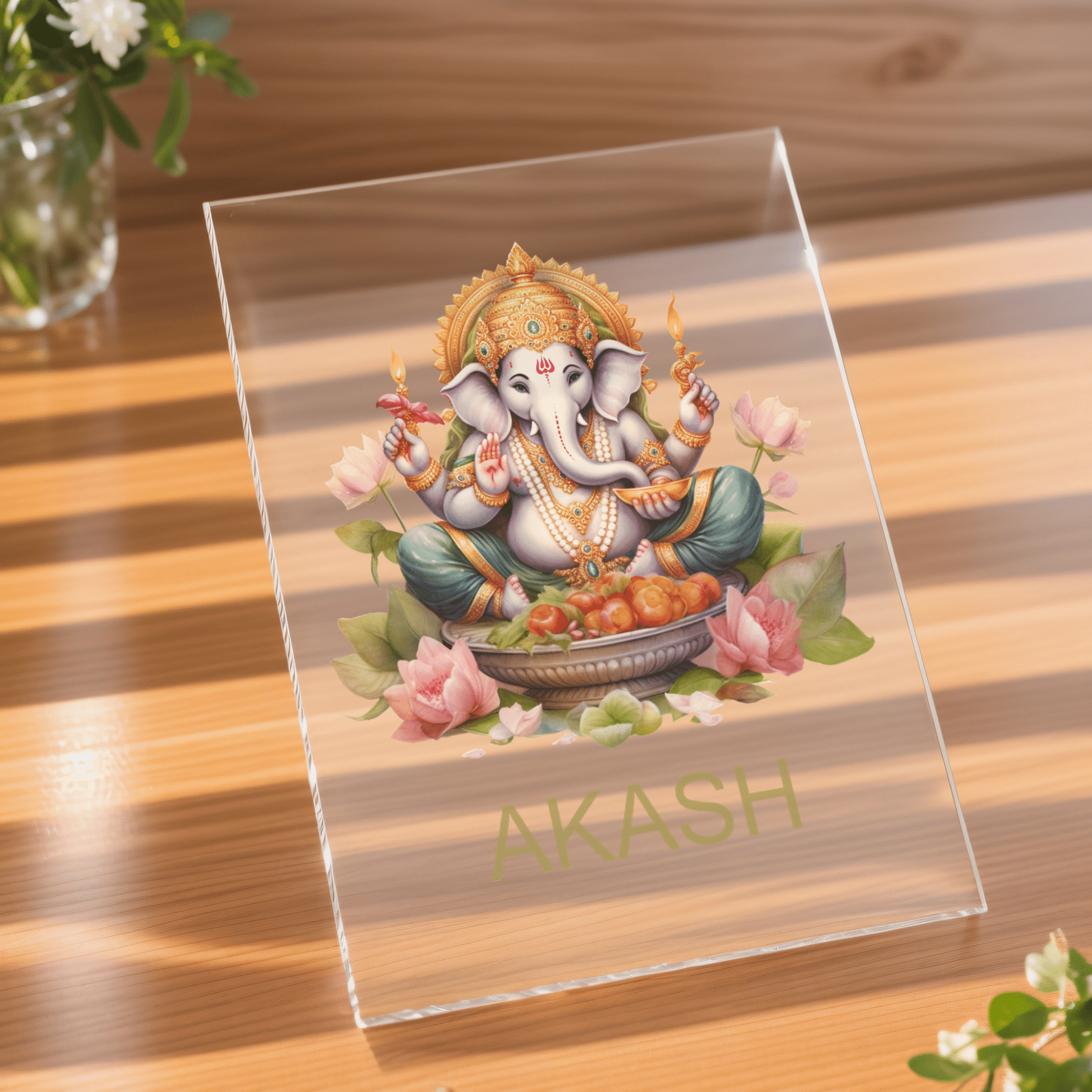 The Personalized Ganesh Night Light for Kids by Mirabilia Boutique is a custom UV printed Ganpati lamp with your child’s name, making it a thoughtful Diwali gift for children and families. Perfect for bedside tables or near flower vases.