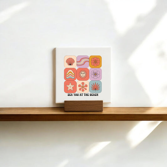 The Sea You at the Beach Mini Canvas by Mirabilia Boutique adds coastal summer vibes to your space, capturing serene beach art for a stylish, relaxing touch.