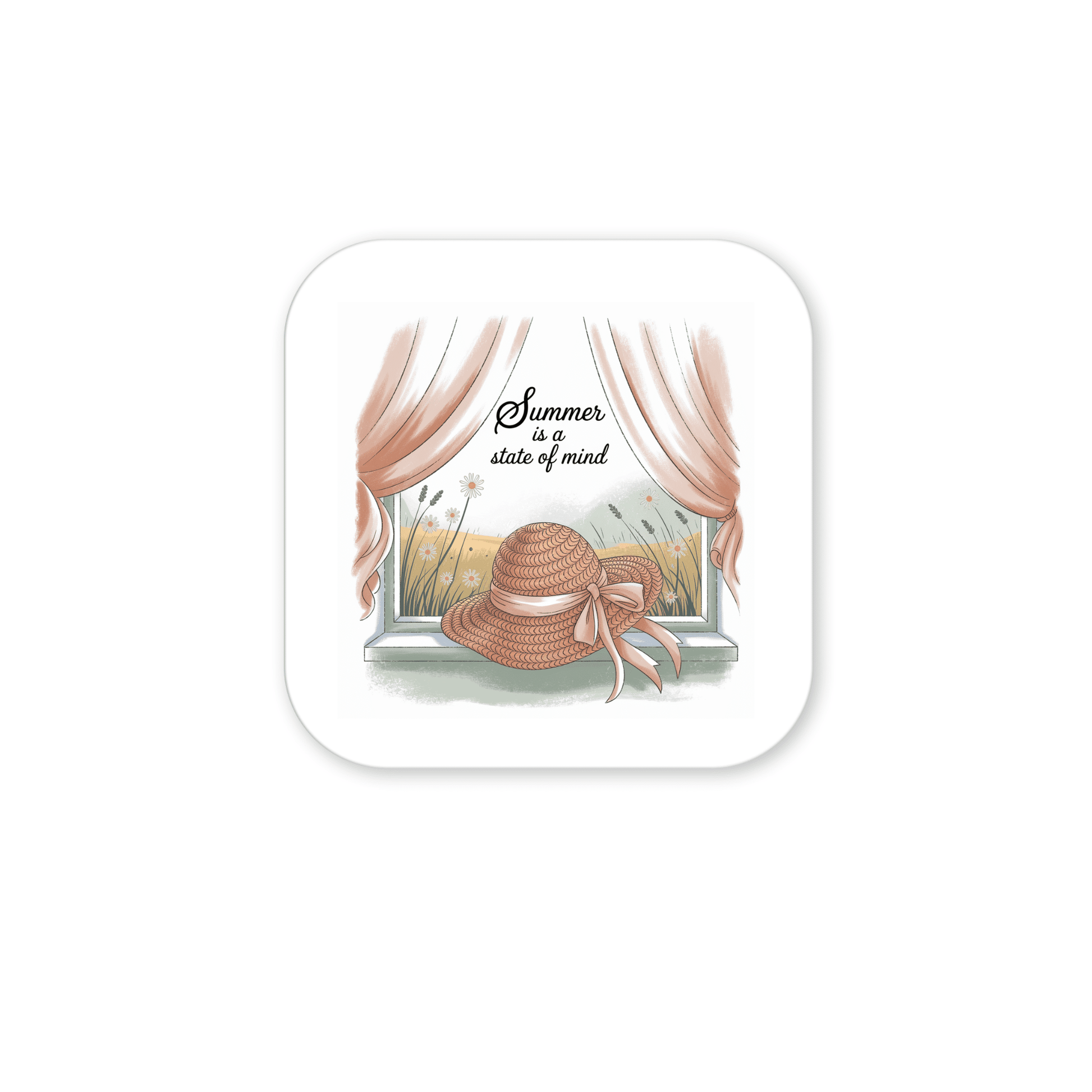 The Summer Is a State of Mind Magnet by Mirabilia Boutique is a soft cottagecore fridge art piece, perfect as whimsical home décor or a charming summer gift.