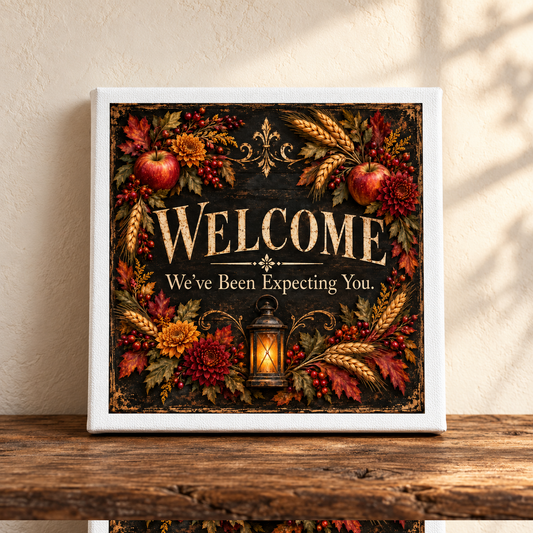 Welcome, We’ve Been Expecting You Canvas Sign
